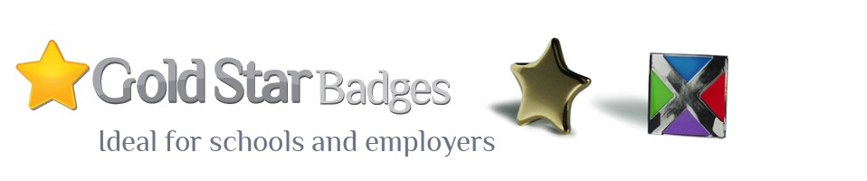 Gold star badge ideal rewards for schools and employees