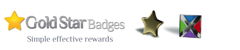 Gold star badge ideal rewards for schools and employees