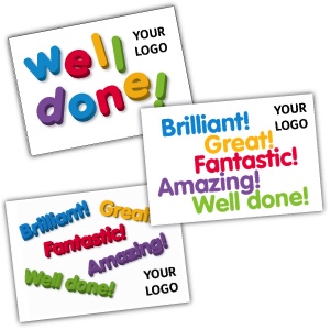 well done postcard - rewarding school children